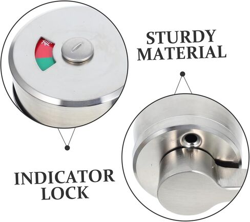 POPETPOP Commercial Stainless Steel Bathroom Indicator Lock Vacant Occupied Privacy Indicator for Public Restrooms Quick Installation Durable Design for Men and Women Facilities in Saudi Arabia