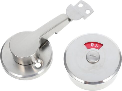 NUOBESTY Privacy Indicator Lock Durable Stainless Steel Bathroom Lock with Vacant Occupied Sign for Commercial Restrooms Quick Installation for Public Toilet Partitions in Saudi Arabia