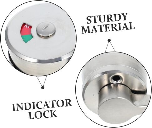 NUOBESTY Privacy Indicator Lock Durable Stainless Steel Bathroom Lock with Vacant Occupied Sign for Commercial Restrooms Quick Installation for Public Toilet Partitions in Saudi Arabia