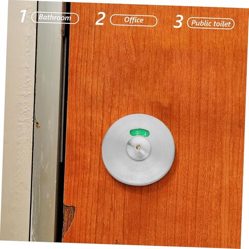 POPETPOP Privacy Indicator Lock for Restroom Doors Durable Vacant Occupied Latch for Commercial Bathroom Stalls Easy Installation User Friendly Design in Saudi Arabia