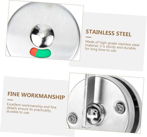 1Set Public Toilet Indicator Lock Stainless Steel Privacy Lock with Indicator for Washrooms Easy Installation for Public Restrooms Offices and Restaurants in Saudi Arabia