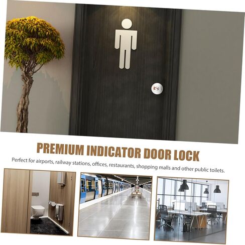 1Set Public Toilet Indicator Lock Stainless Steel Privacy Lock with Indicator for Washrooms Easy Installation for Public Restrooms Offices and Restaurants in Saudi Arabia
