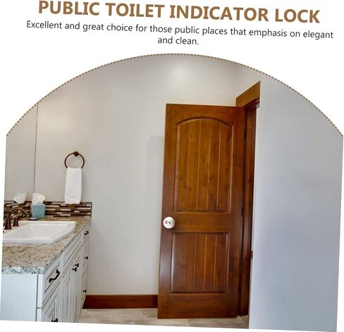 1Set Public Toilet Indicator Lock Stainless Steel Privacy Lock with Indicator for Washrooms Easy Installation for Public Restrooms Offices and Restaurants in Saudi Arabia
