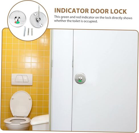 POPETPOP Privacy Indicator Lock Set for Public Toilets Plastic Partition Door Lock with Green Red Indicator for Park Shop and Mall Restrooms 1 Piece in Saudi Arabia