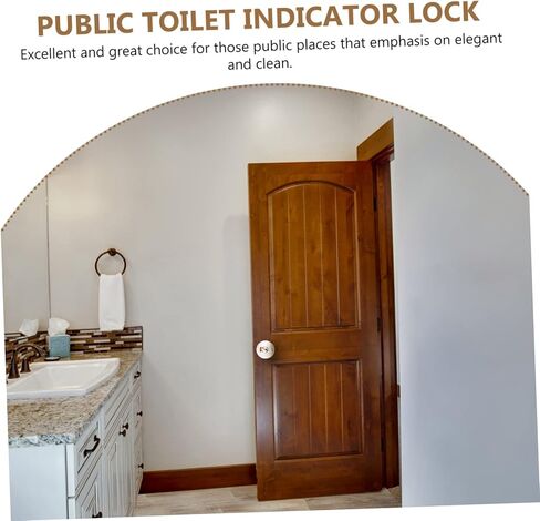 POPETPOP Privacy Indicator Lock Set for Public Toilets Plastic Partition Door Lock with Green Red Indicator for Park Shop and Mall Restrooms 1 Piece in Saudi Arabia
