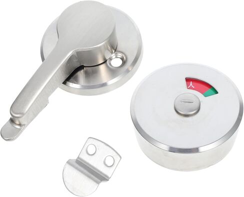 POPETPOP Durable Stainless Steel Privacy Indicator Lock for Toilet Restroom and Office Keyless Vacant Occupied Sign for High Traffic Areas Easy Installation Wear Resistant in Saudi Arabia