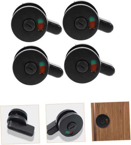 Holibanna 4 قطع قفل مؤشر الخصوصية للحمامات العامة، سهل التركيب، قفل باب مشغول لأقسام الحمام، مؤشر مقبض قابل للدوران من أجل الراحة in Kuwait