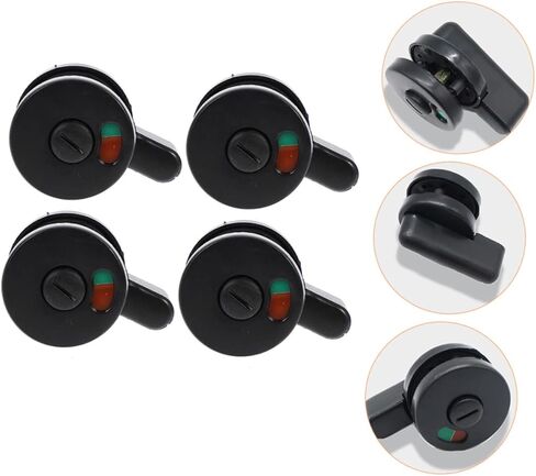 Holibanna 4 قطع قفل مؤشر الخصوصية للحمامات العامة، سهل التركيب، قفل باب مشغول لأقسام الحمام، مؤشر مقبض قابل للدوران من أجل الراحة in Kuwait