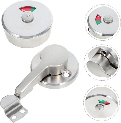Balacoo Durable Stainless Steel Privacy Indicator Lock with Vacant Occupied Sign for Public Restrooms Easy Installation Maintenance for Commercial Use in Saudi Arabia