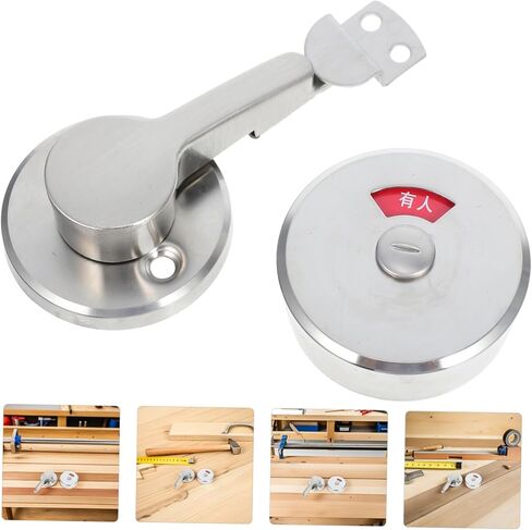 SEWACC Privacy Indicator Lock Commercial Stainless Steel Door Lock with Vacant and Occupied Indicators for Public Restroom Efficiency and Easy Maintenance in Saudi Arabia