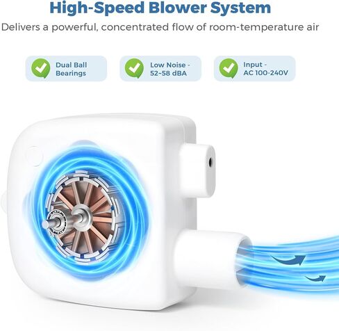 CPAP Hose Dryer, CPAP Tube Cleaner Blower Fan, Fast Drying CPAP Cleaning Kit for All Standard 22mm Diameter Tubing with High-Speed Airflow, 3 Speeds & 3 Timer (45/60/80 Minutes), 5V Adapter in Saudi Arabia