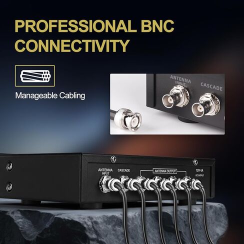 حزمة نظام توزيع هوائي UHF مع حقيبة حمل، وأجهزة استقبال اتجاهية نشطة مع 4 مخارج + 1 منافذ متتالية، ونظام توزيع الطاقة للميكروفون اللاسلكي مع مجداف الهوائي in Kuwait