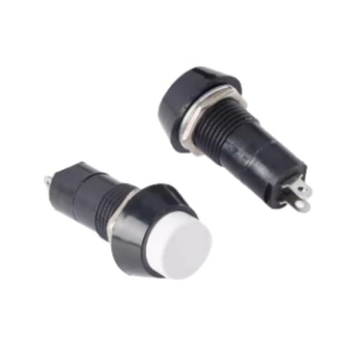 (10pcs) Round Pushbutton Switch PBS-11A Self-Locking 2-pin Power Small Pushbutton Switch 1A/250V Round Power Activated Small Pushbutton Switch (White) in Saudi Arabia