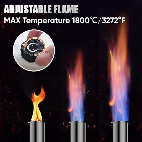 Powerful Propane Torch Head, Culinary Torch Lighter, Kitchen Cooking Torch, Adjustable Blow Torch for Sous Vide Searing Steak, Grill, Charcoal Starter, Campfire(Propane Tank Not Included) in Saudi Arabia