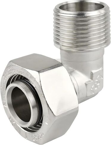 M8090 Compressor 90 Degree Elbow Fitting - for Maxline airpipe system Connection - Compressed Air Piping adaptor fitting - 1" Tubing x 1" Male NPT 175 PSI Solid Brass Double O-Ring Seal in Saudi Arabia