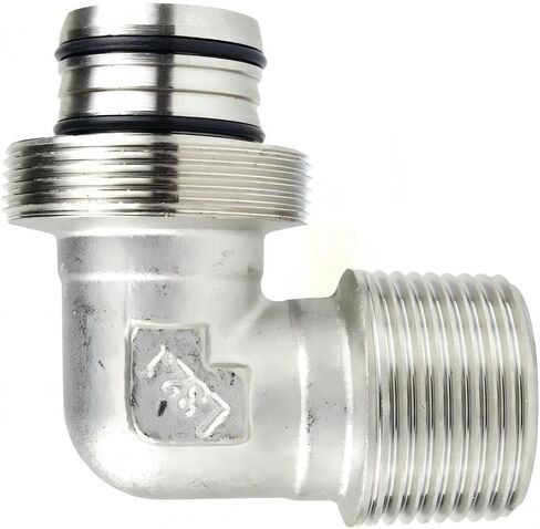M8090 Compressor 90 Degree Elbow Fitting - for Maxline airpipe system Connection - Compressed Air Piping adaptor fitting - 1" Tubing x 1" Male NPT 175 PSI Solid Brass Double O-Ring Seal in Saudi Arabia