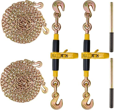 رابط سلسلة Vevor Ratchet ، 5/16 في سلاسل × 10 أقدام G80 ، 8000 رطل حمولة عمل من موثق تحميل السقاطة ، سلاسل ومجموعة المجلدات ، اربط عدادات سلسلة النقل للسحب ، القطر ، التسجيل ، الرفع in Saudi Arabia
