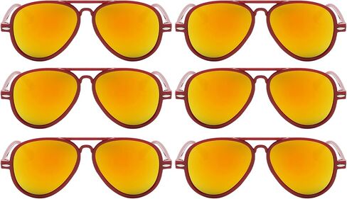 OWL 6 Pack Kids Aviator Sunglasses – Small Fit UV400 Protection Bulk Set, Plastic Frame Shades for Children (Ages 3–6) in Saudi Arabia
