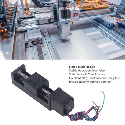 28 Stepper Motor Mini Linear Rail Guide Slide Actuator,Router Linear Motion Stage, 50mm Stroke DIY CNC Router Part with T - Screw Rod for X Y Z Axis in Kuwait