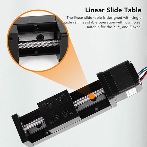 28 Stepper Motor Mini Linear Rail Guide Slide Actuator,Router Linear Motion Stage, 50mm Stroke DIY CNC Router Part with T - Screw Rod for X Y Z Axis in Kuwait