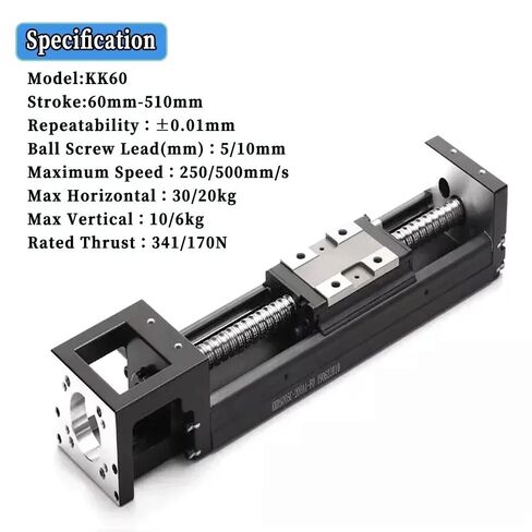40 servo Bracket high Precision Ball Screw Slide KK60 60mm-510mm Stroke repeatability 0.01mm(5mmPitch-410 Stroke) in Saudi Arabia