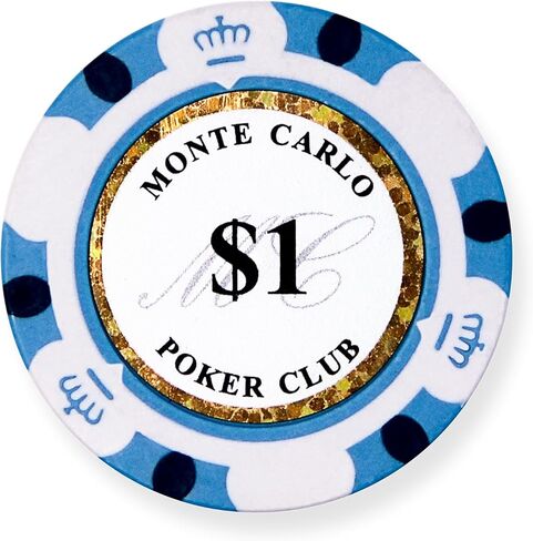 MRC POKER 500 pcs 14g Monte Carlo Poker Club Deluxe Poker Chip Set (500 Deluxe case) in Kuwait