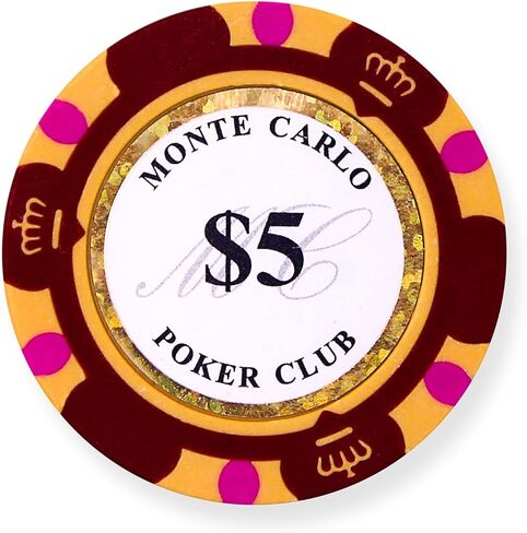 MRC POKER 500 pcs 14g Monte Carlo Poker Club Deluxe Poker Chip Set (500 Deluxe case) in Kuwait