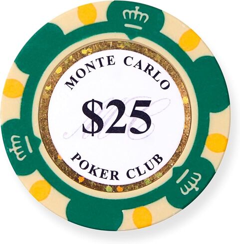 MRC POKER 500 pcs 14g Monte Carlo Poker Club Deluxe Poker Chip Set (500 Deluxe case) in Kuwait