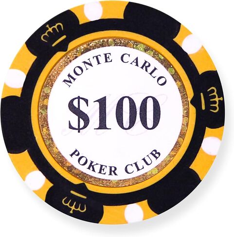 MRC POKER 500 pcs 14g Monte Carlo Poker Club Deluxe Poker Chip Set (500 Deluxe case) in Kuwait