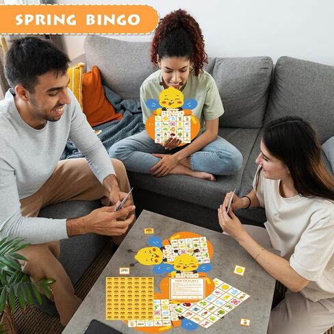 لعبة YQUQWN Spring Bee Bingo لـ 24 لاعبًا، مجموعة بطاقات بنغو لحفلات الربيع، ألعاب حفلات أعياد الميلاد الربيعية، ألعاب مجموعة العطلات والنشاط in Saudi Arabia