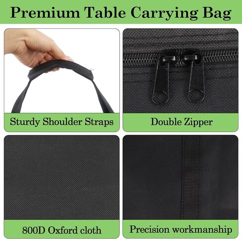 Klmnop Folding Poker Table Bag for 84 Inch Oval Table - 800D Heavy Duty Water-Resistant Large Capacity Foldable Poker Tables Storage Bag in Saudi Arabia