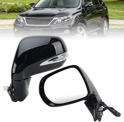 مرآة جانبية لبرنامج التشغيل الأيسر لعام 2016-2020 LEXUS RX350 2018-2020 RX350L RX450H RX450HL MIRROS مع مؤشر بقعة عمياء ، مسخن ، ذاكرة ، مؤشر إشارة الدوران ، طي تلقائي ، بدون كاميرا (بيرل أبيض) in Kuwait