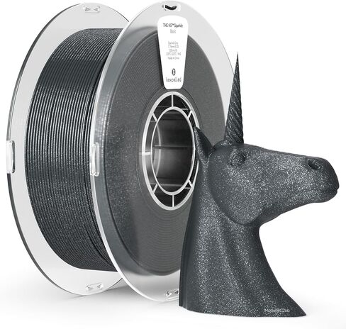 Kexcelled Glitter PLA Filament 1.75 مم أصفر، خيوط طابعة Galaxy PLA ثلاثية الأبعاد 1 كجم (2.2 رطل)، دقة أبعاد السطح المتلألئ +/- 0.03 مم، تناسب معظم طابعات FDM لعيد الميلاد والمشروعات الإبداعية in Kuwait