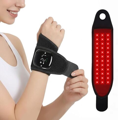Portable Red Light Therapy for Hands Wrist Massage, 660nm and 850nm Infrared and Near Infrared Light Hand Therapy Equipment with Heat & Vibration for Wrist Ankle Neck in Saudi Arabia