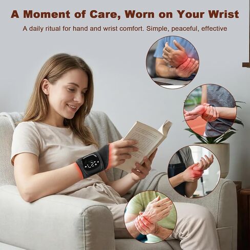 Portable Red Light Therapy for Hands Wrist Massage, 660nm and 850nm Infrared and Near Infrared Light Hand Therapy Equipment with Heat & Vibration for Wrist Ankle Neck in Saudi Arabia
