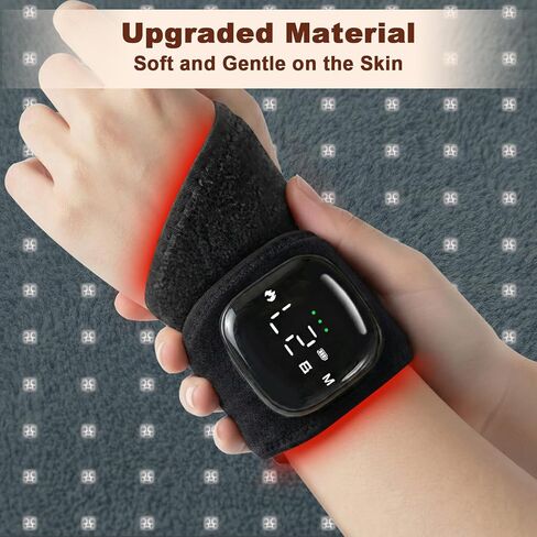 Portable Red Light Therapy for Hands Wrist Massage, 660nm and 850nm Infrared and Near Infrared Light Hand Therapy Equipment with Heat & Vibration for Wrist Ankle Neck in Saudi Arabia