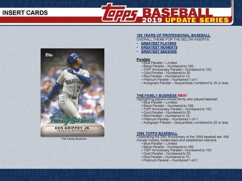 صندوق مكبر البيسبول Topps Update لعام 2019 (7 حزم/14 بطاقة: ضربة واحدة، 5 إدراجات) in Saudi Arabia