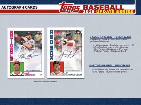 صندوق مكبر البيسبول Topps Update لعام 2019 (7 حزم/14 بطاقة: ضربة واحدة، 5 إدراجات) in Saudi Arabia