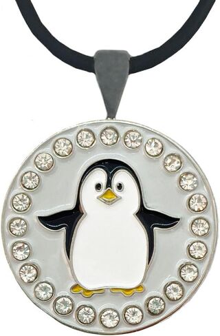 Giggle Golf Bling Penguin Golf Ball Marker with Golf Necklace for Women in Saudi Arabia