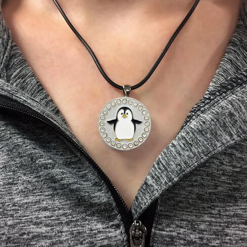 Giggle Golf Bling Penguin Golf Ball Marker with Golf Necklace for Women in Saudi Arabia