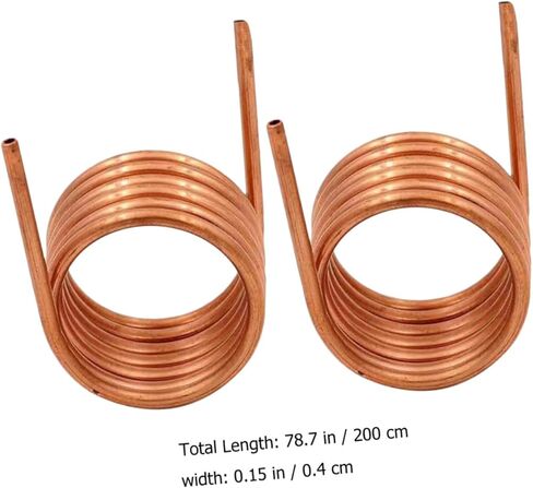 jojofuny 2pcs 2m Soft Copper Tubing Coil 4x0.5mm Thin Wall Refrigeration Copper Tube for Air Conditioner and Freezer Refrigeration Systems in Saudi Arabia