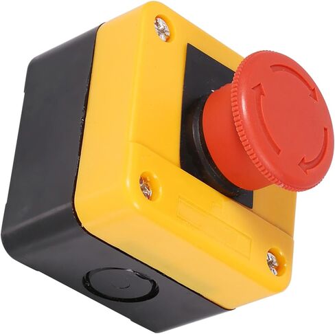 Emergency Stop Button, 660V 10A Red Mushroom Head High Safety, Safety Push Button Switch, with 1 NO + 1 NC DPST Contact, for Industrial Machinery, Factory Equipment, Conveyor Syste in Saudi Arabia