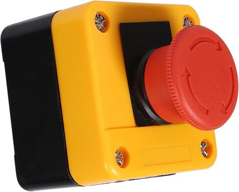 Emergency Stop Button, 660V 10A Red Mushroom Head High Safety, Safety Push Button Switch, with 1 NO + 1 NC DPST Contact, for Industrial Machinery, Factory Equipment, Conveyor Syste in Saudi Arabia