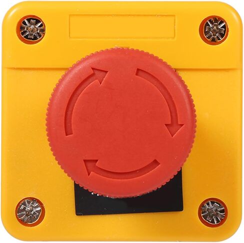 Emergency Stop Button, 660V 10A Red Mushroom Head High Safety, Safety Push Button Switch, with 1 NO + 1 NC DPST Contact, for Industrial Machinery, Factory Equipment, Conveyor Syste in Saudi Arabia