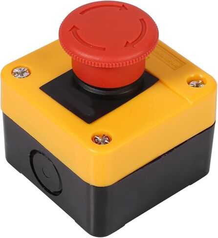 Emergency Stop Button, 660V 10A Red Mushroom Head High Safety, Safety Push Button Switch, with 1 NO + 1 NC DPST Contact, for Industrial Machinery, Factory Equipment, Conveyor Syste in Saudi Arabia