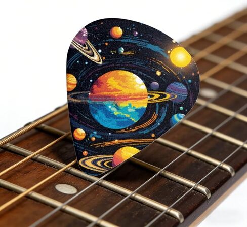 Colorful Galaxy 10 Pack Guitar Picks for Electric Guitars Durable Guitar Gifts Durable Guitar Picks for All Kinds of Guitar Bass in Saudi Arabia