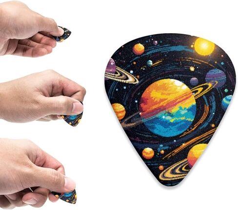 Colorful Galaxy 10 Pack Guitar Picks for Electric Guitars Durable Guitar Gifts Durable Guitar Picks for All Kinds of Guitar Bass in Saudi Arabia
