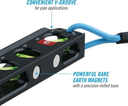 CHANNELLOCK 6.5-Inch Professional-Grade Magnetic Electrician's Torpedo Level, Aluminum Billet, 6200-0065 in Saudi Arabia