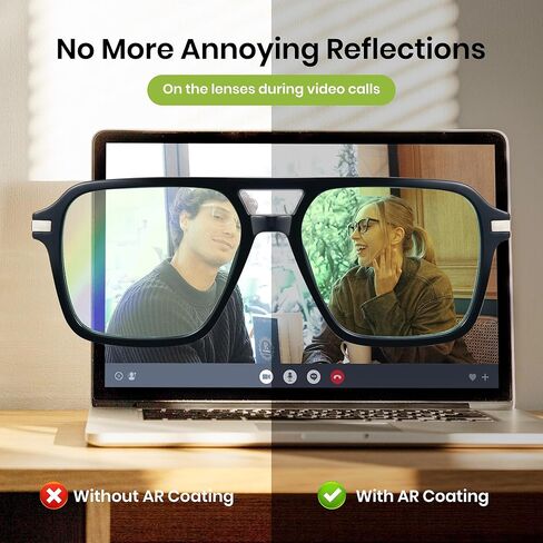 Cyxus Light Green Blue Light Glasses for Men Women Reduce Eyestrain UV Protection for Computer Screen 8316G01 in Saudi Arabia