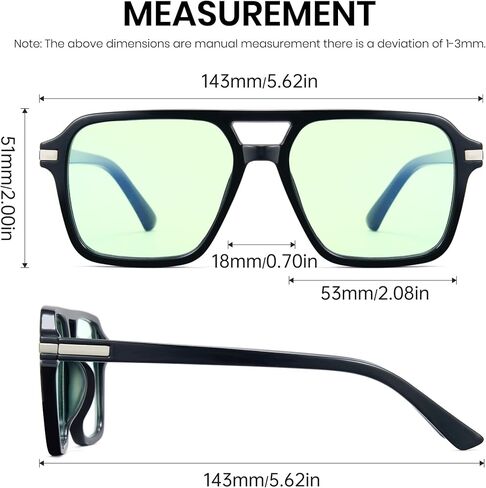 Cyxus Light Green Blue Light Glasses for Men Women Reduce Eyestrain UV Protection for Computer Screen 8316G01 in Saudi Arabia